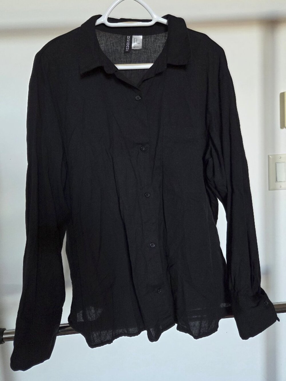 Divided Black Button Up Shirt